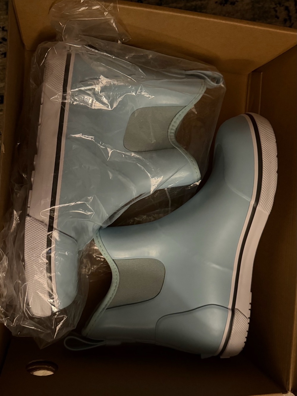 Pelagic Light Blue Women's Slip-On Rain Boots